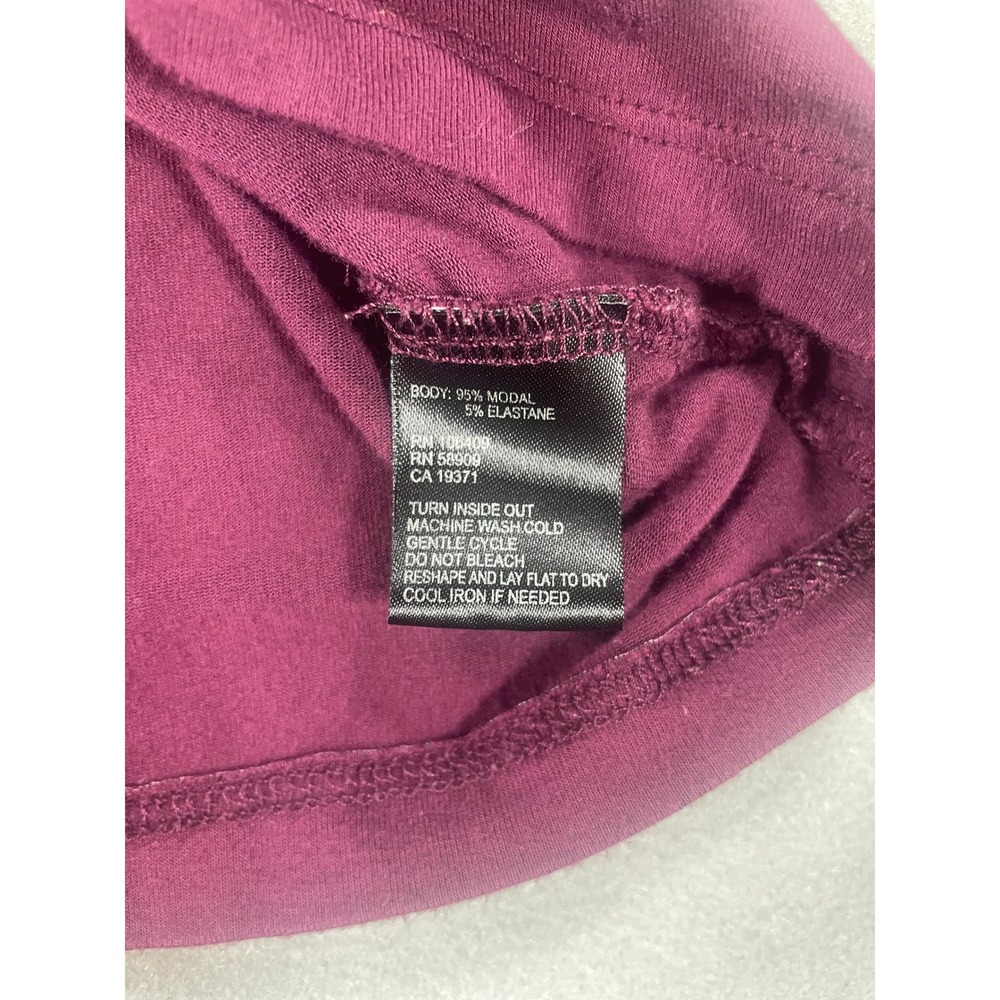 Preston‎ & York Women's Burgundy Draped Cowl Neck Sleeveless Top S 99PRM688 - Picture 6 of 7
